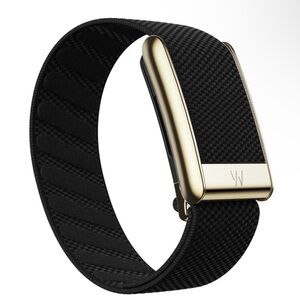 Whoop 5.0/MG Black obsidian Band - Gold hook link clasp - one-peak-life